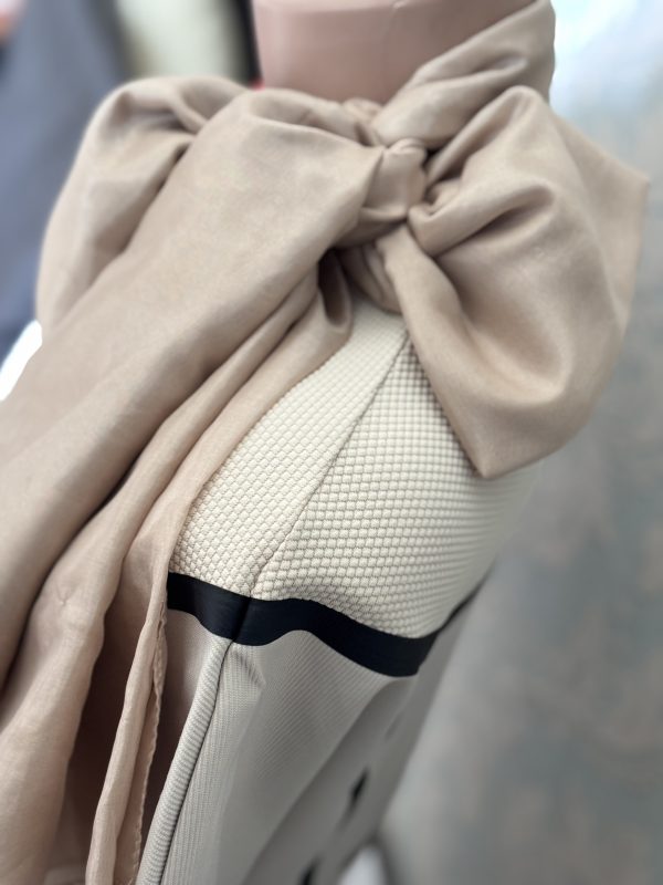 FOULARD GIOIELLO beige e perline corallo - immagine 5