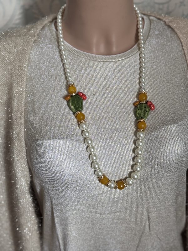 COLLANA in perle con fichi d’india - immagine 2