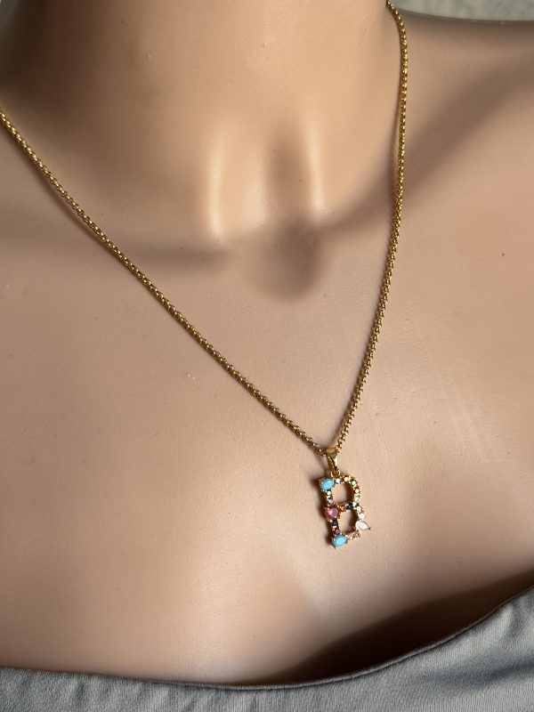 COLLANA con ciondolo LETTERA - immagine 2