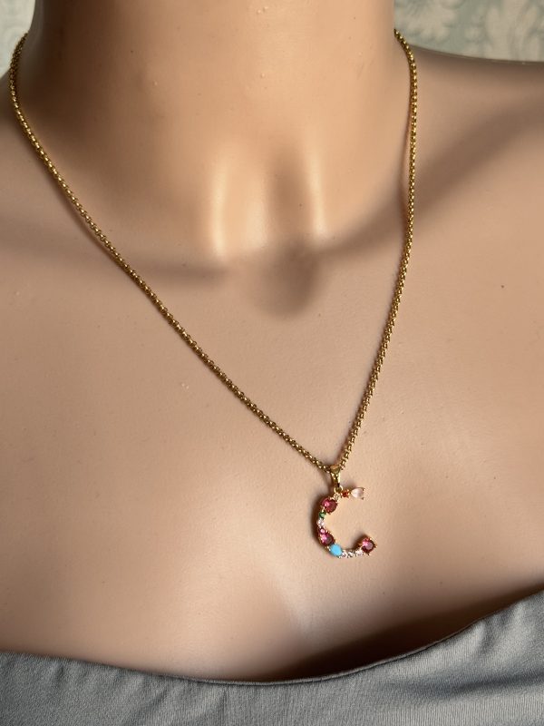 COLLANA con ciondolo LETTERA - immagine 3