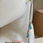 ORECCHINI con perline a goccia azzurre