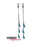 ORECCHINI con perline a goccia azzurre - immagine 2