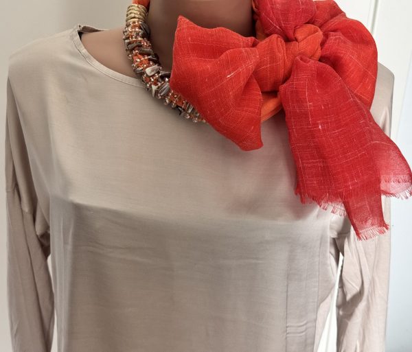 FOULARD GIOIELLO color arancio nelle sue sfumature - immagine 4
