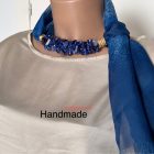 FOULARD GIOIELLO dai toni celeste/blu