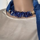 FOULARD GIOIELLO dai toni celeste/blu - immagine 3