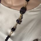 COLLANA con cristallo viola - immagine 2