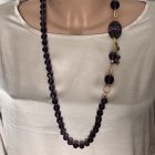 COLLANA con cristallo viola - immagine 3