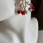 ORECCHINI con base corallo