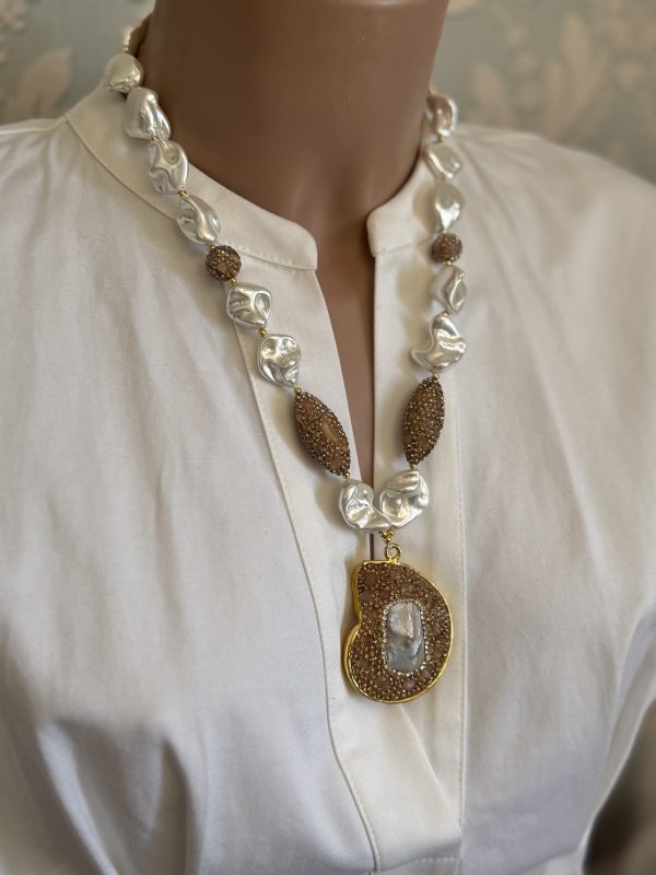 COLLANA madreperla con centrale - immagine 3