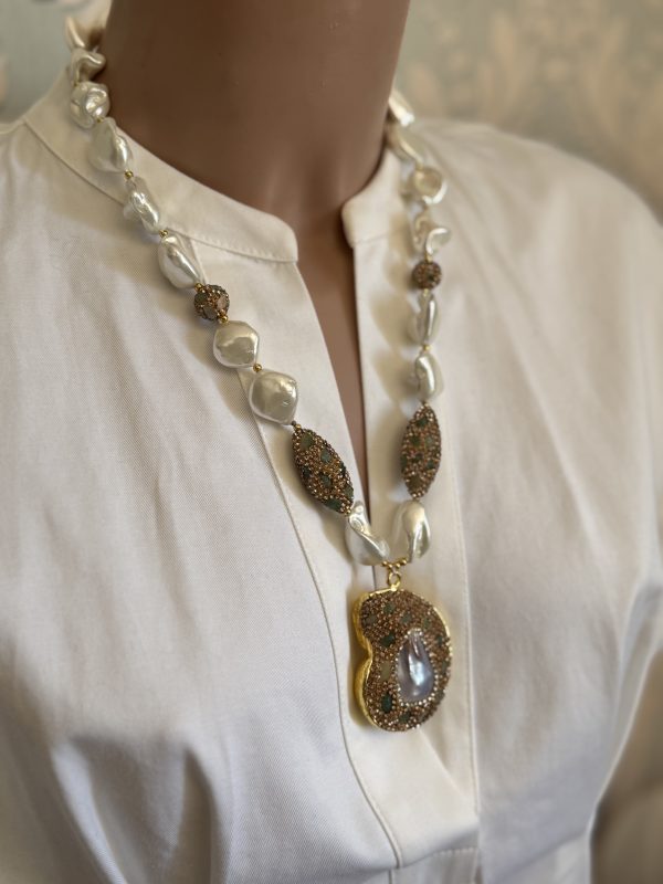 COLLANA madreperla con centrale - immagine 2