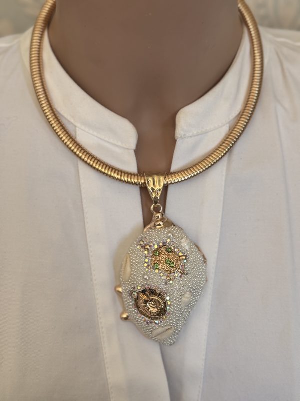 COLLANA girocollo con ciondolo grande conchiglia