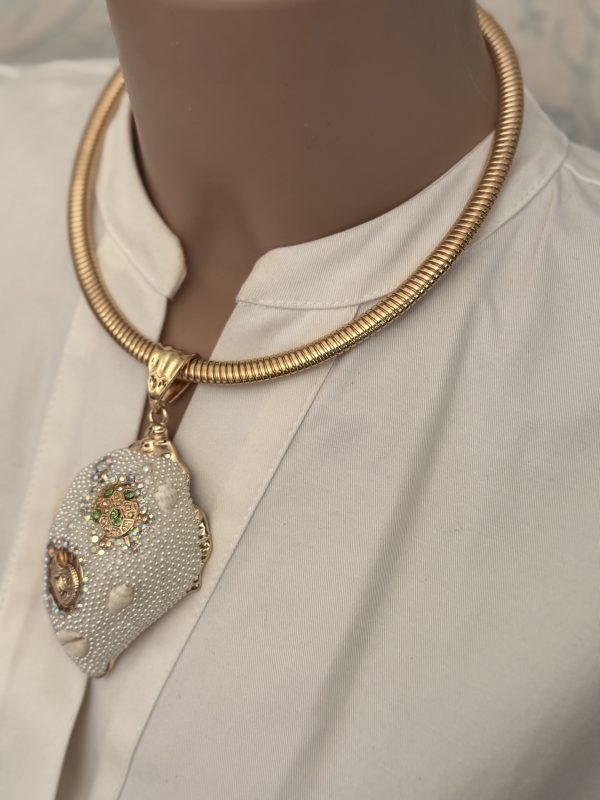 COLLANA girocollo con ciondolo grande conchiglia - immagine 3