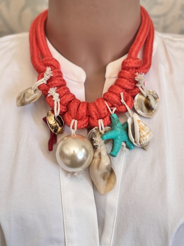 COMPLETO orecchini/collana in cordoncino - immagine 2