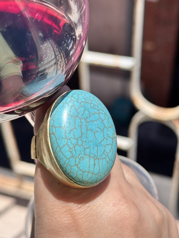 ANELLO serie SICILY con pietra grossa incastonata - immagine 2