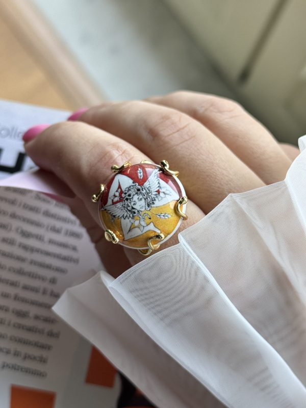 ANELLO serie SICILY con simbolo della trinacria