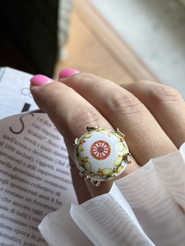 ANELLO serie SICILY "la ruota carretto siciliano e i fichi d'india"