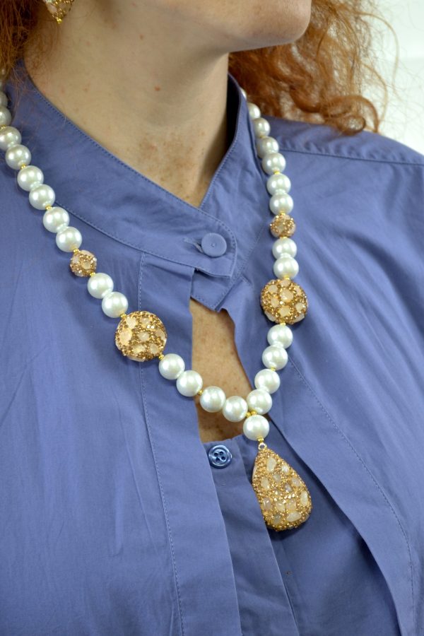COMPLETO collana e orecchini a goccia - immagine 3