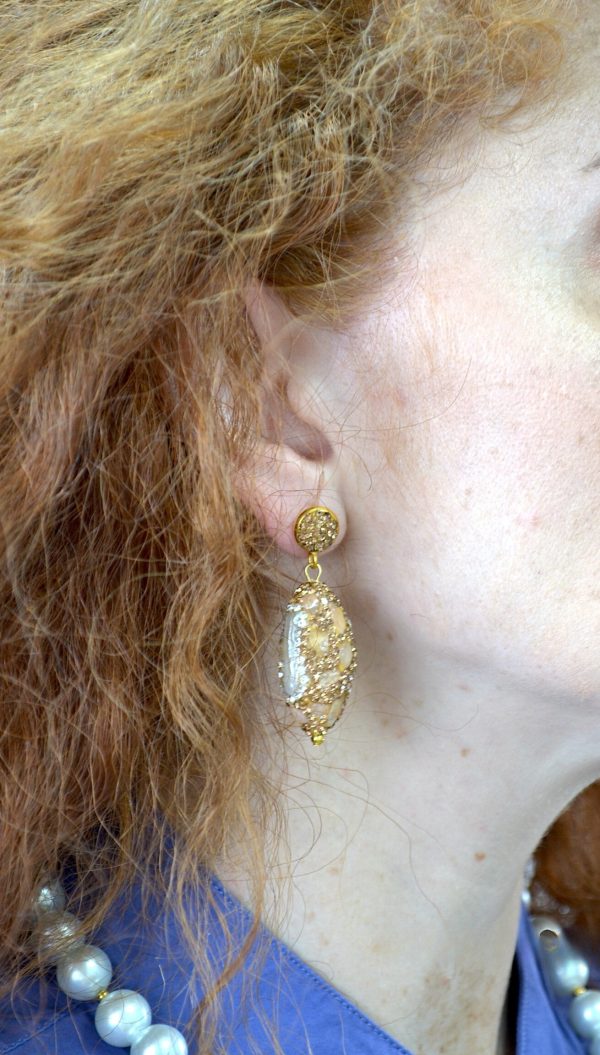 COMPLETO collana e orecchini a goccia - immagine 2