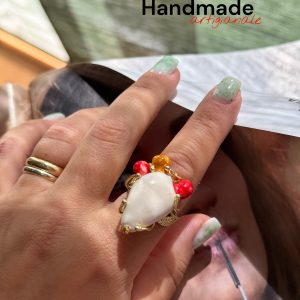 ANELLO serie SICILY “pala di fico d’india bianca”